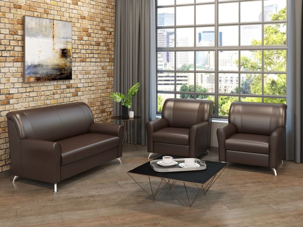 Офисный диван из кожзама Европа - вид 11