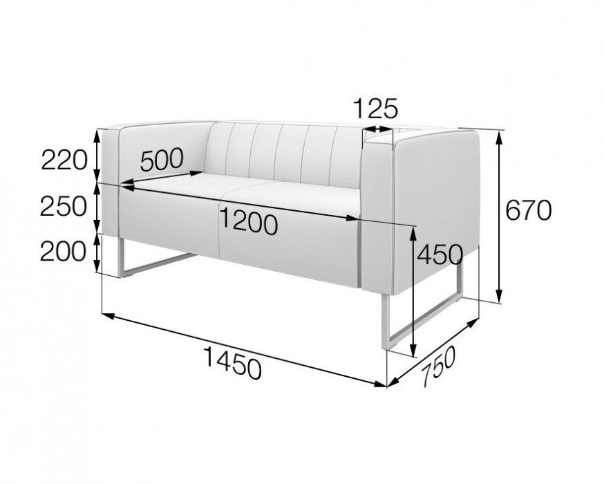 Диван офисный КЕЙС - вид 10