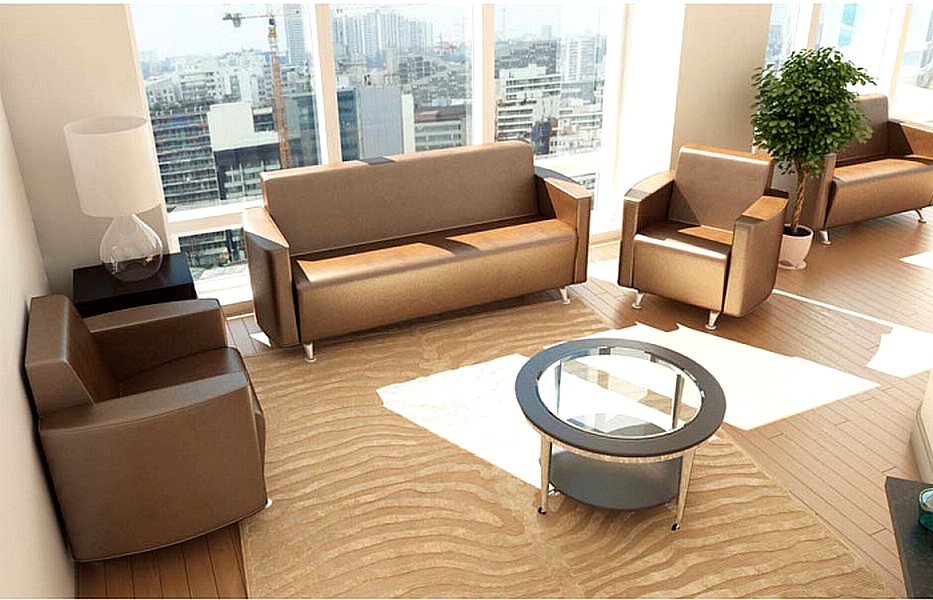 Офисный диван из кожзама Сити - вид 9